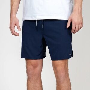 Rhoback Lined Grit Gym Short, Fleet Navy- XL